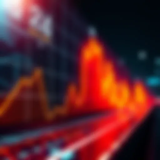 A graph showing a steep increase in website traffic with fluctuating lines, symbolizing challenges in handling high traffic.