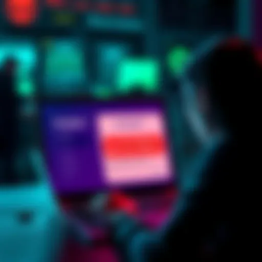 Person looks worried while accessing Kraken account on a laptop, showing a withdrawal restriction notice on the screen.