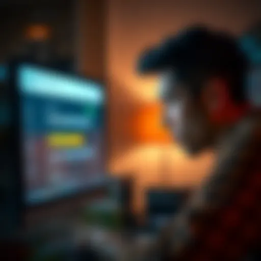 A frustrated person looking at their computer screen with a pending withdrawal notification