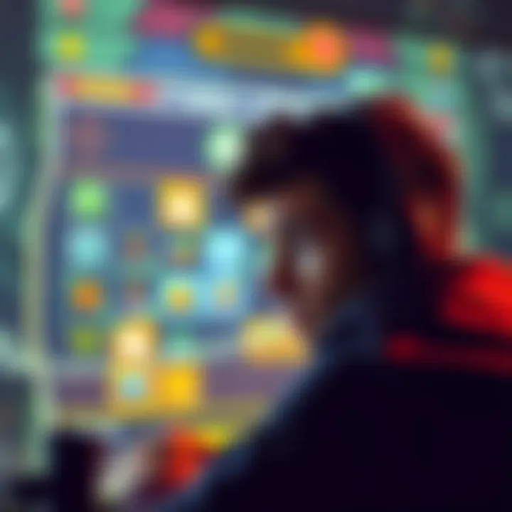 A close-up of a worried player staring at a game screen filled with mini-game challenges, with a timer showing only six days left.