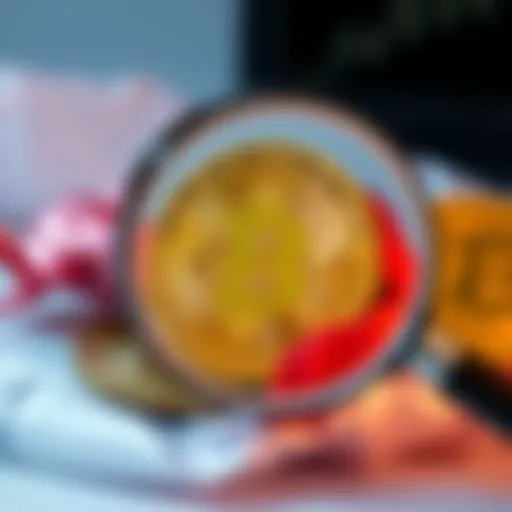 A graphic showing Wrapped Bitcoin and USDT coins, with a magnifying glass highlighting safety features and risks for passive income staking.