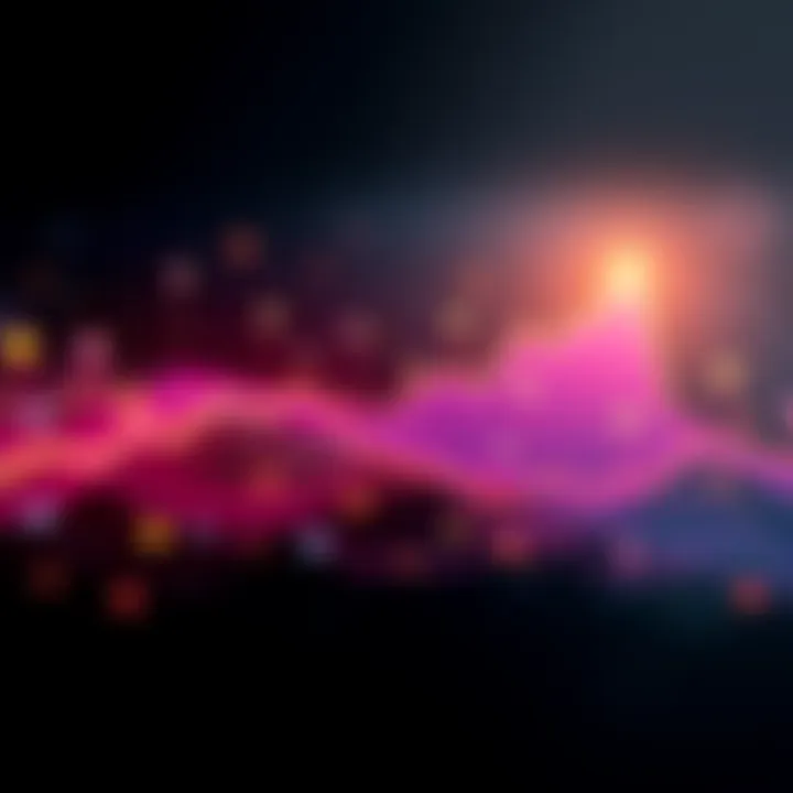 A line graph illustrating the upward trend of XLM's value over time with icons of partnerships around it