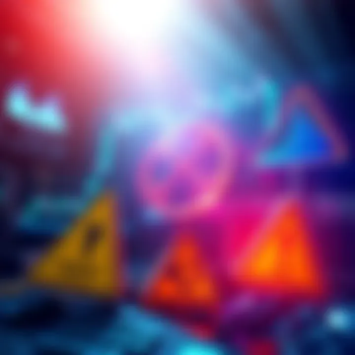 A visual representation of financial risks in cryptocurrency, highlighting XRP and its investors possibly being led into a bad situation, with warning signs and charts.