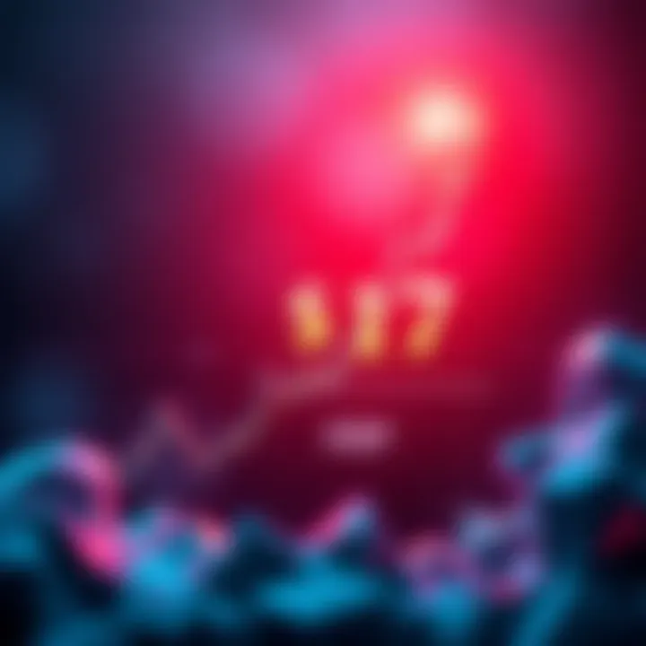 Graphic showing an upward trend for XRP's price with a $17 target