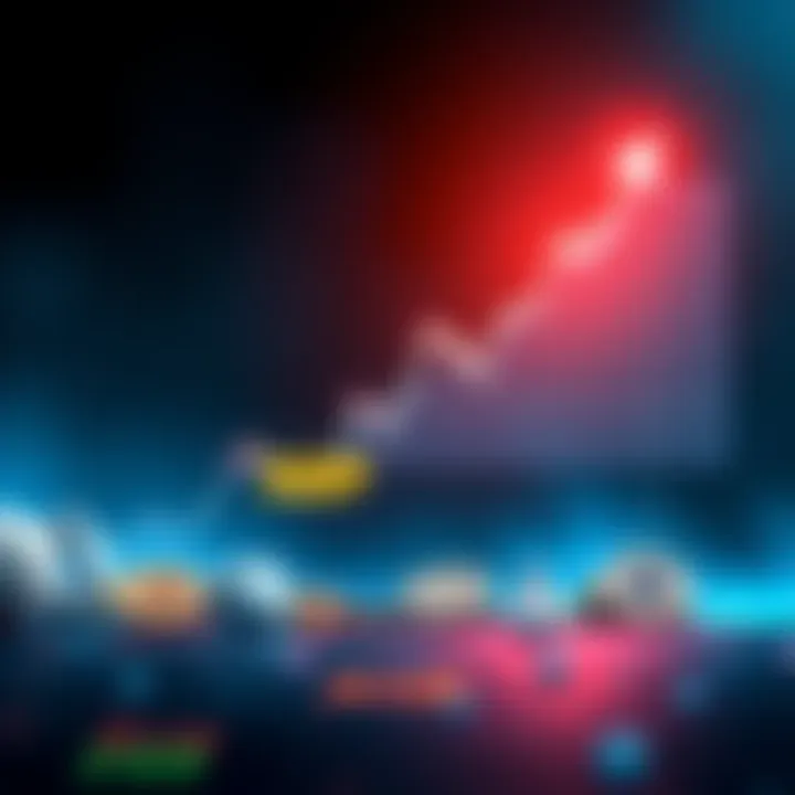 A rising chart showing potential XRP price increase with a bullish trend graphic