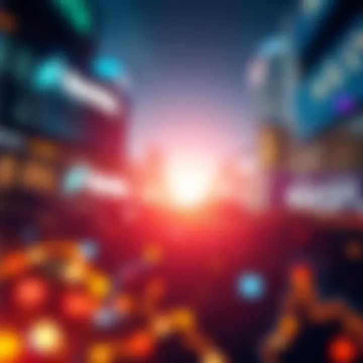 Visual representation of the connection between Nasdaq's tokenized equities and Solana's DeFi, showcasing digital assets flowing between two financial ecosystems