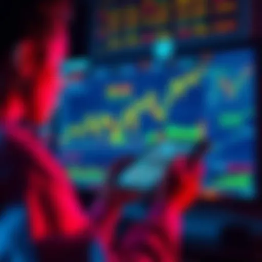 A person analyzing financial graphs and charts related to Aave, focusing on yield rates and market trends.