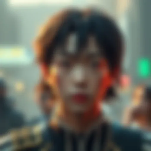 Artwork showing a character resembling Yoonbin in a trailer scene with hints of NN and Roberto's features