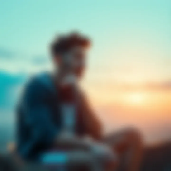A young man in his twenties sits alone, deep in thought about finding love and understanding his relationship struggles.