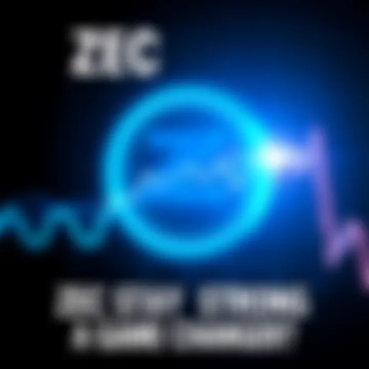 ZEC logo with a steady line graph, contrasting a downward trend of BTC, symbolizing investor confidence in ZEC over BTC.