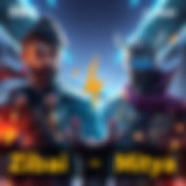 Visual comparison of Zibai and Mitya, showcasing their unique features and abilities in a game setting.